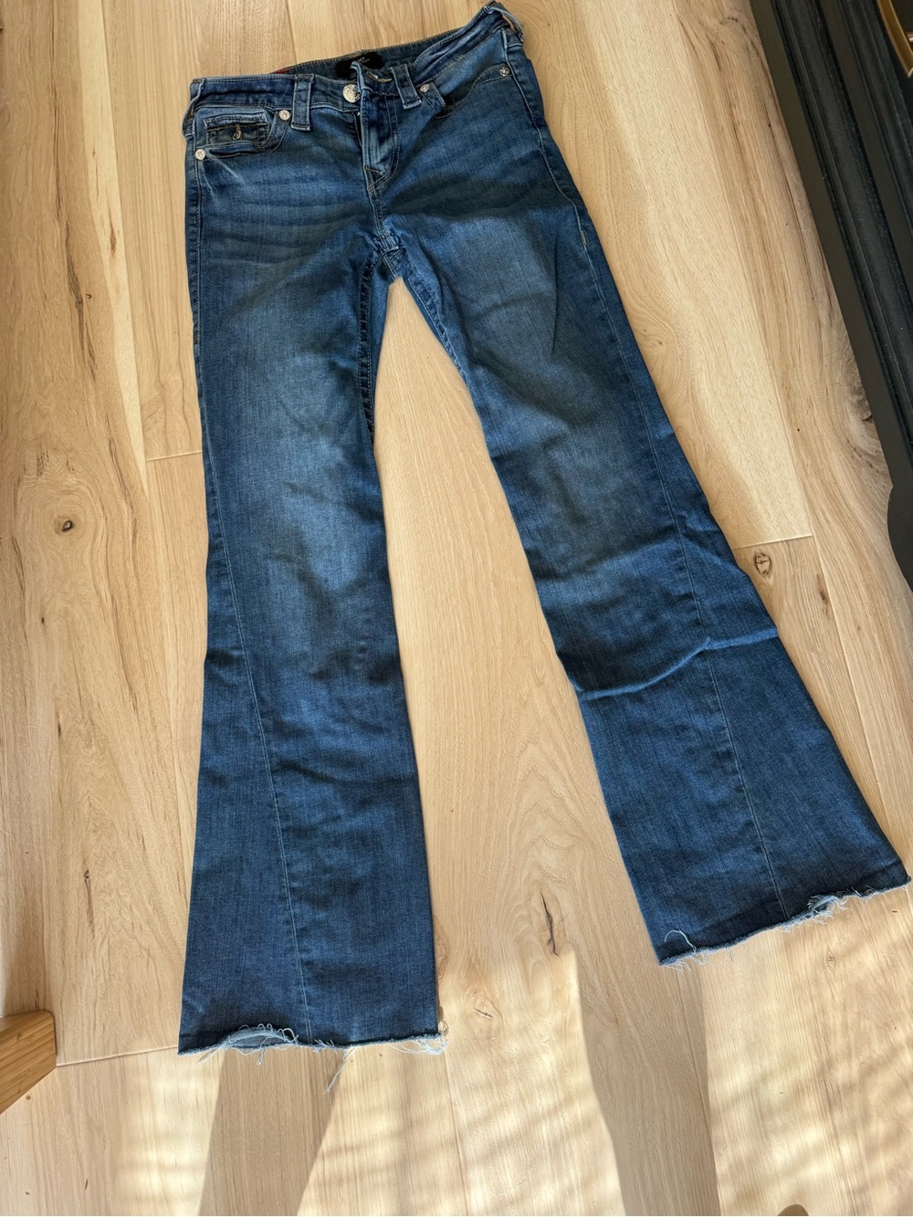 True Religion Women's Dark Blue Flared Jeans